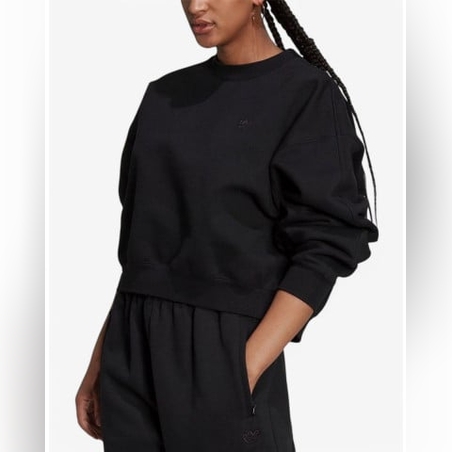 ADIDAS Originals Blue Version Batwing Crew Sweatshirt Black