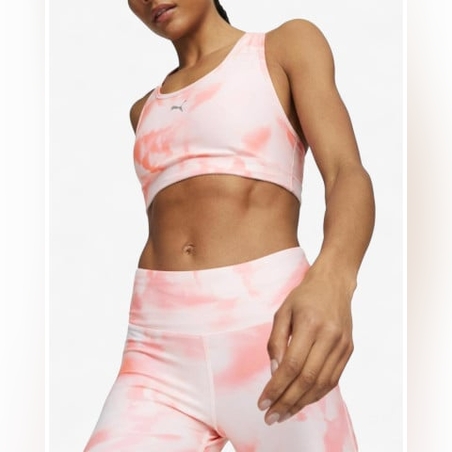 PUMA Run 4Keeps Mid Impact Bra Pink