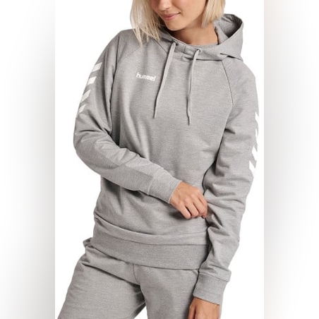 HUMMEL Go Cotton Hoodie Grey Melange W