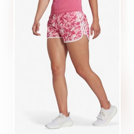ADIDAS Marathon 20 Camo Running Shorts Pink