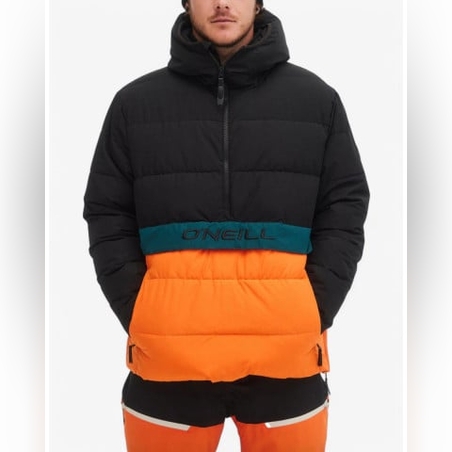 ONEILL O'riginals Puffer Anorak Jacket Black/Orange
