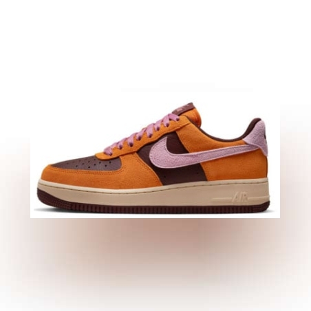 NIKE Air Force 1 Low Shoes Orange/Burgundy