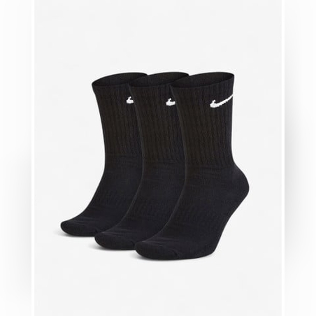 NIKE 3-Pack Value Cushioned Crew Socks Black