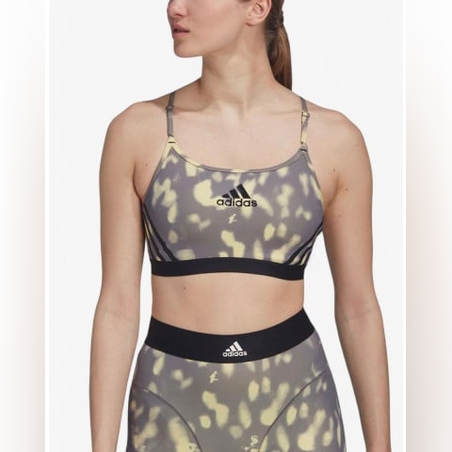 ADIDAS Aeroreact Light-Support Hyperglam Printed Bra Multi