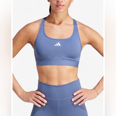 ADIDAS Powerreact Training Medium-Support Bra Blue