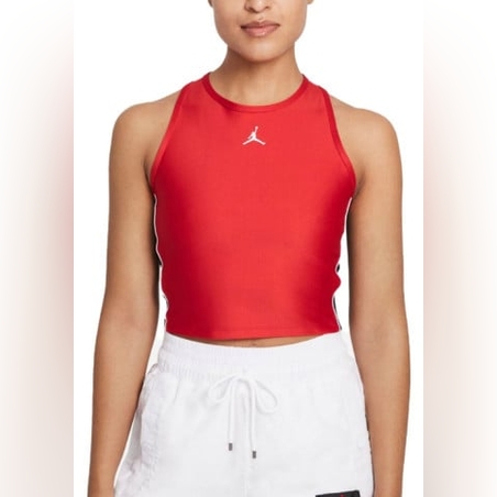 NIKE Jordan Essential Cropped Tank Top Red