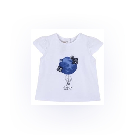 CHICCO Girls Tee White/Blue