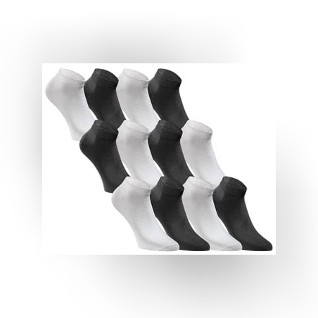 JACK&JONES 6-Packs Short Socks Black/White