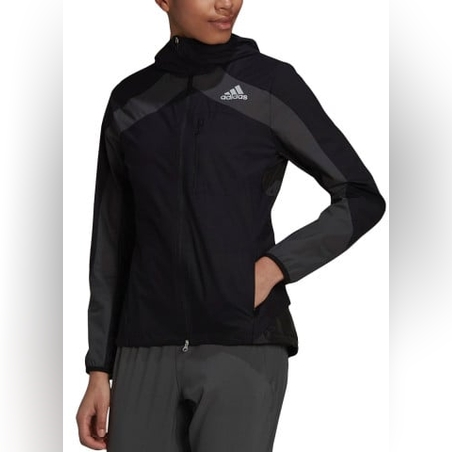 ADIDAS Adizero Marathon Running Jacket Black/Grey