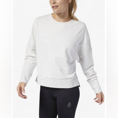 REEBOK CrossFit Terry Crew Sweatshirt White Melange