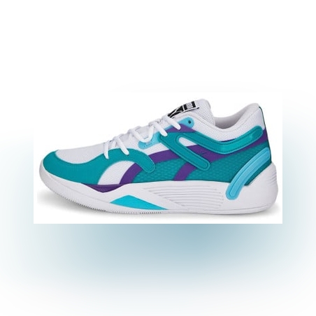 PUMA Trc Blaze Court Basketball Shoes White/Deep Aqua