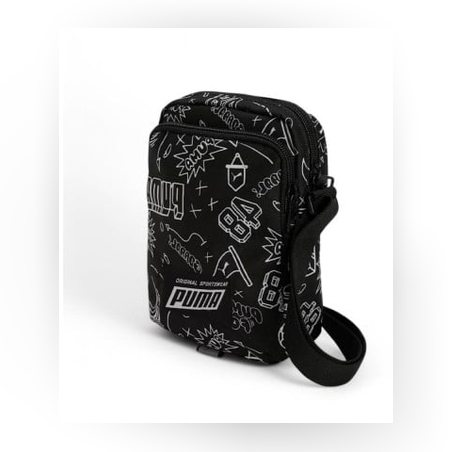 PUMA Academy Graphic Portable Crossbody Bag Black