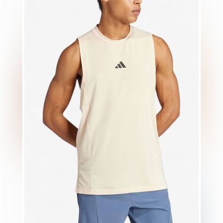 ADIDAS Designed For Training Workout Tank Top Beige