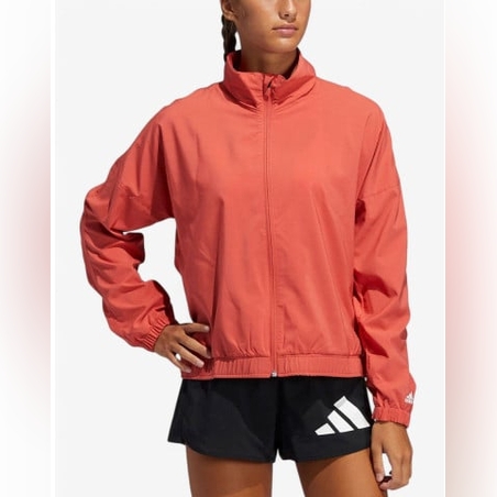 ADIDAS Training 3 Bar Logo Warm-Up Sports Jacket Coral