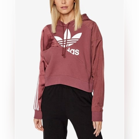 ADIDAS Originals Adicolor Split Trefoil Hoodie Dark Burgundy