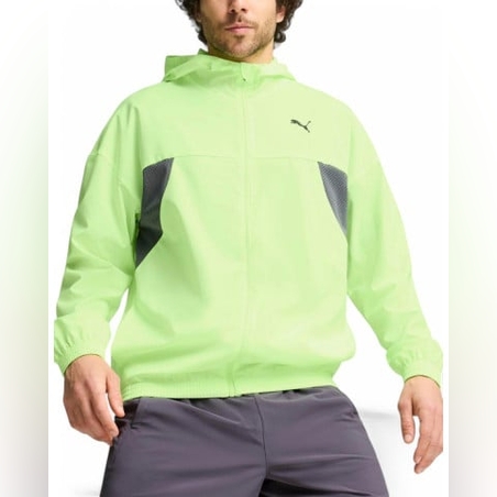 PUMA Fit Woven Full-Zip Training Jacket Green