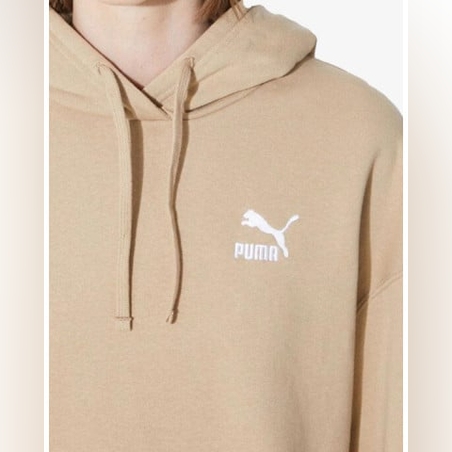 PUMA Essentials+ Embroidery Hoodie Beige