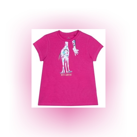 CHICCO Girls Giraffe Tee Dark Pink