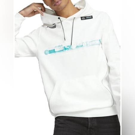 PUMA x Mercedes Amg Petronas F1 Team Hamilton Russell Hoodie White