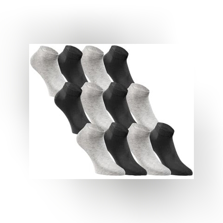 JACK&JONES 6-Packs Short Socks Black/Grey