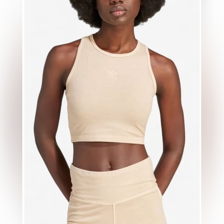 ADIDAS Originals Essentials+ Crop Tank Top Beige