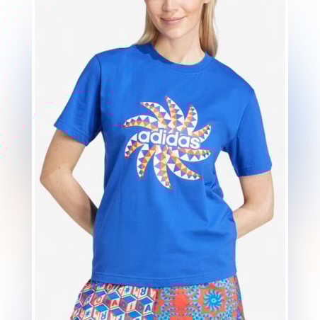ADIDAS x Farm Rio Graphic Tee Blue