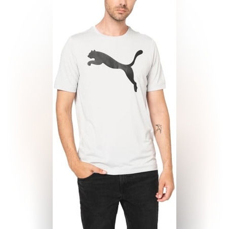 PUMA Active Big Logo Tee Grey