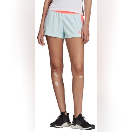 ADIDAS Pacer Colorblock Shorts Light Green