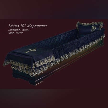 Драпепия за ковчег № 102 сатен черна