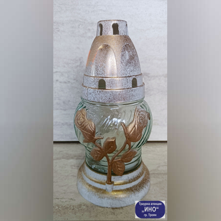 Свещник за дългогоряща свещ - Рози