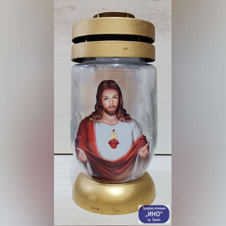 Свещник за дългогоряща свещ Исус