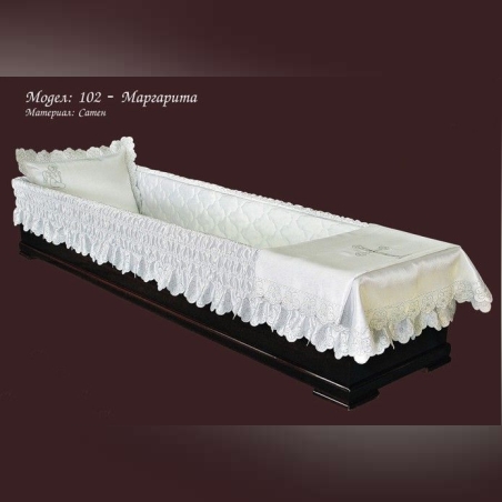 Драпепия за ковчег № 102 сатен бяла