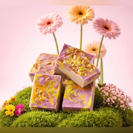 Ръчно изработен сапун „Лилав зюмбюл“