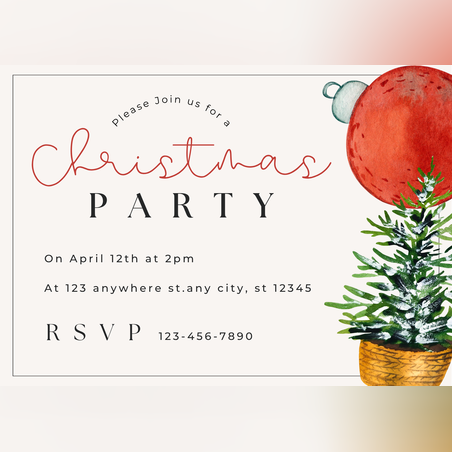 Празнични покани Коледни / Новогодишни