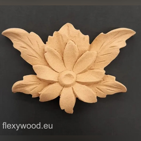 2840-Дърворезбовано-декоративно-цвете-8см.-х-12см.