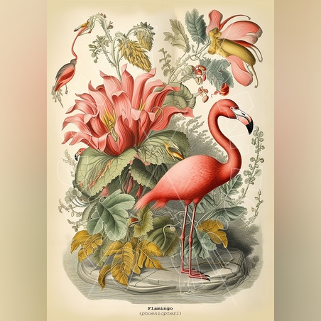 Фламинго картина А2 Dragonfly Crafts