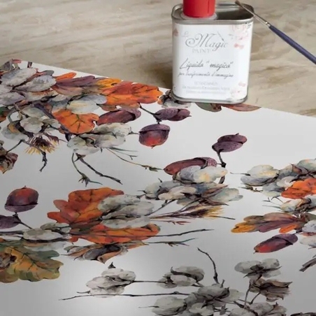 Хартия за трансфер Magic paint Флора Есенен памук