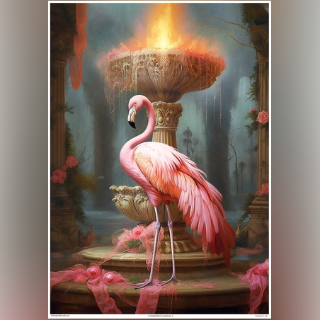Пищно Фламинго картина А2 Dragonfly Crafts