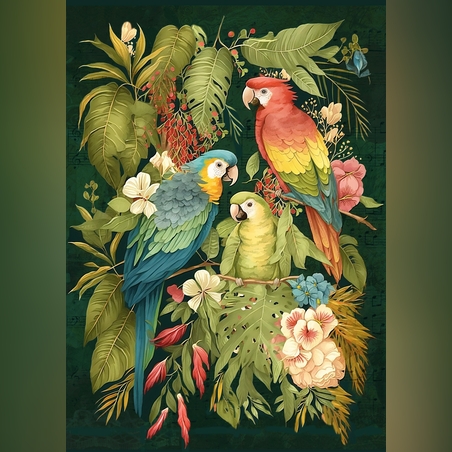 Папагали в джунглата А2 Dragonfly Crafts