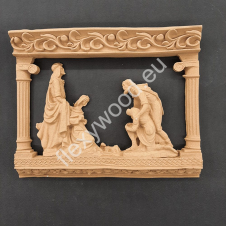 3830-Резбована-декоративна-рамка---Рождество-Христово-20см.-х-16см.