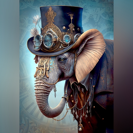 Стиймпънк Слон-2 А3 Dragonfly Crafts