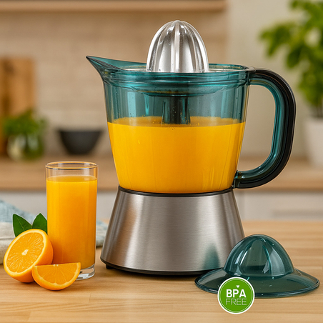 Цитрус преса Royalty Line RL-CJ9404, 40W, 1 литър – практична и лесна за използване у дома