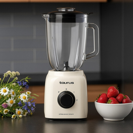 Кухненски блендер Taurus Optima Vintage 1500 Max с ретро дизайн и стъклена кана