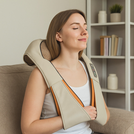 Шиацу 4D масажор за врат, гръб, плешки и рамене с функция за затопляне – релаксиращ масаж у дома