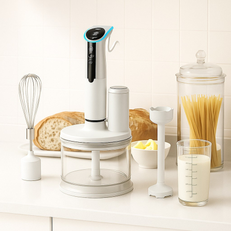 Многофункционален кухненски пасатор с чопър и бъркалка