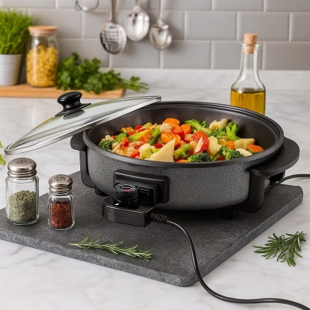 Многофункционален преносим електрически тиган Royalty Line RL-PP18214, 42 см