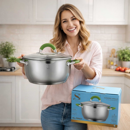 Касерола Swissgold Alana SG-19007 с капак – стилна и практична за ежедневно готвене