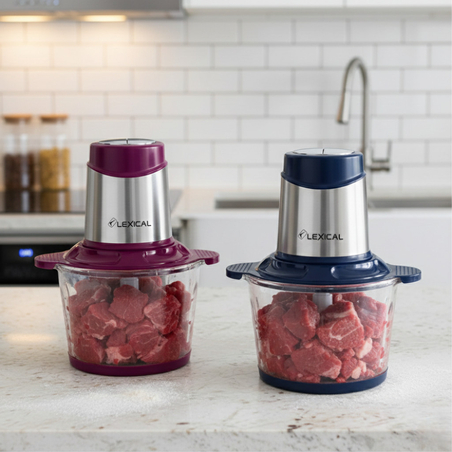 Професионален кухненски чопър Lexical LCH-1916 с 4 ножа от неръждаема стомана – бързо и мощно рязане за всяка кухня