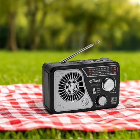 Мултифункционално радио с Bluetooth, USB и слънчево зареждане