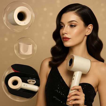 Йонен сешоар за коса – професионален резултат у дома, черен дизайн